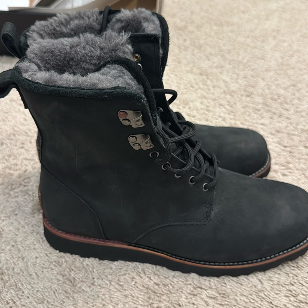 Black Shearling Ugg Boots Size 11